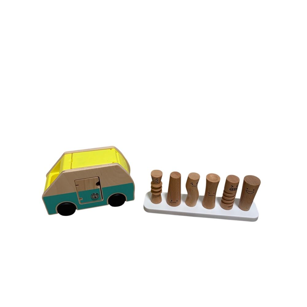 Lovevery Wooden Emotion Peg Dolls and Free Spirit Wooden Camper Van